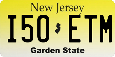 NJ license plate I50ETM