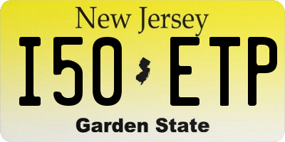 NJ license plate I50ETP