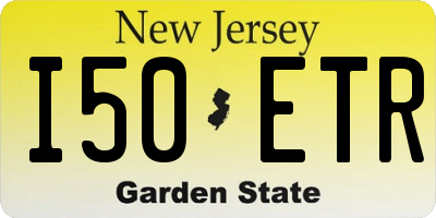 NJ license plate I50ETR