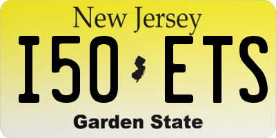NJ license plate I50ETS