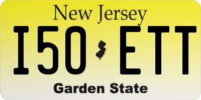 NJ license plate I50ETT