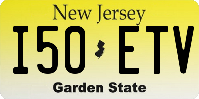 NJ license plate I50ETV