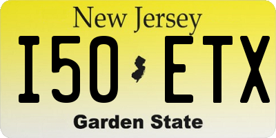 NJ license plate I50ETX