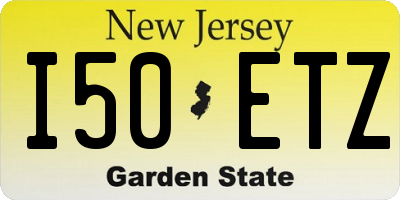 NJ license plate I50ETZ