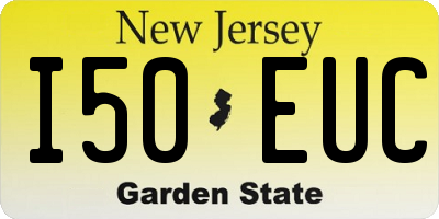 NJ license plate I50EUC