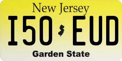 NJ license plate I50EUD