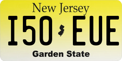NJ license plate I50EUE