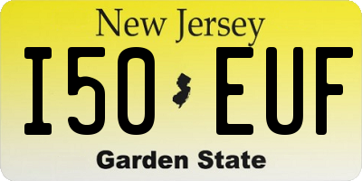 NJ license plate I50EUF