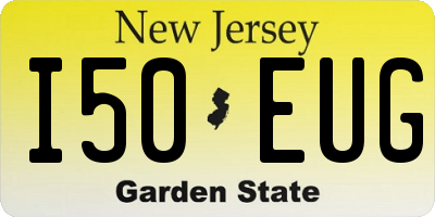 NJ license plate I50EUG