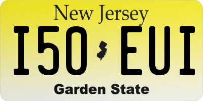 NJ license plate I50EUI