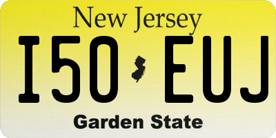 NJ license plate I50EUJ