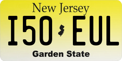 NJ license plate I50EUL