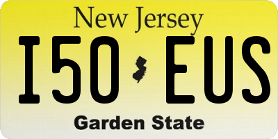 NJ license plate I50EUS