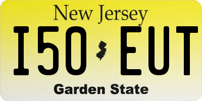 NJ license plate I50EUT