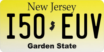 NJ license plate I50EUV