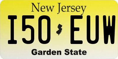 NJ license plate I50EUW