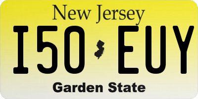 NJ license plate I50EUY