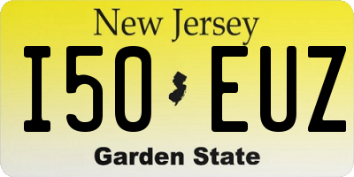 NJ license plate I50EUZ