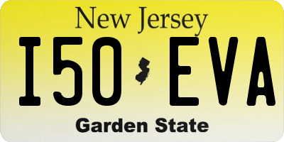 NJ license plate I50EVA