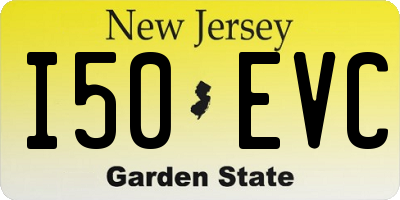 NJ license plate I50EVC