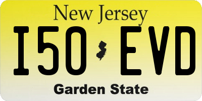 NJ license plate I50EVD