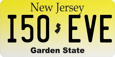 NJ license plate I50EVE