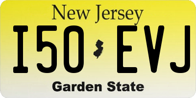 NJ license plate I50EVJ
