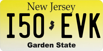 NJ license plate I50EVK