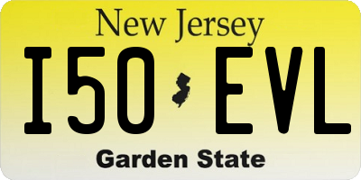 NJ license plate I50EVL
