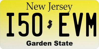 NJ license plate I50EVM
