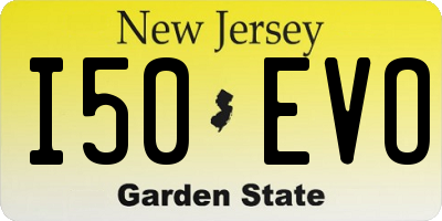 NJ license plate I50EVO