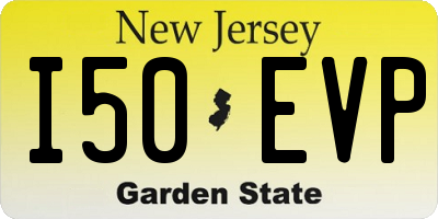 NJ license plate I50EVP
