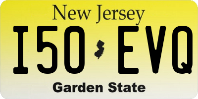 NJ license plate I50EVQ