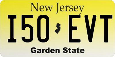 NJ license plate I50EVT