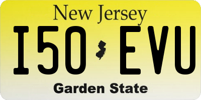 NJ license plate I50EVU