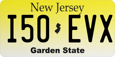 NJ license plate I50EVX