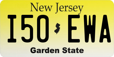 NJ license plate I50EWA