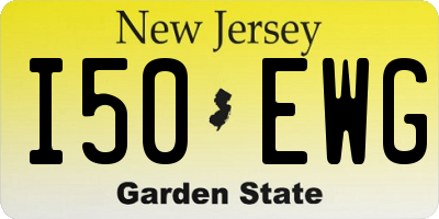 NJ license plate I50EWG
