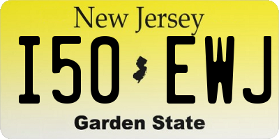 NJ license plate I50EWJ