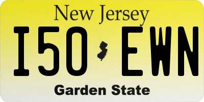 NJ license plate I50EWN