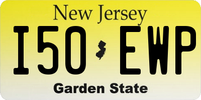 NJ license plate I50EWP
