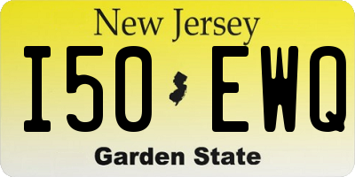 NJ license plate I50EWQ