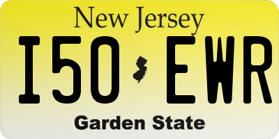 NJ license plate I50EWR