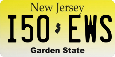 NJ license plate I50EWS