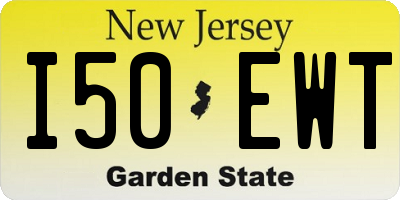 NJ license plate I50EWT
