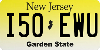 NJ license plate I50EWU