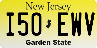 NJ license plate I50EWV