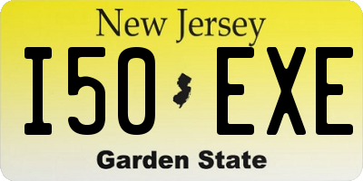NJ license plate I50EXE