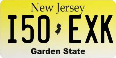 NJ license plate I50EXK