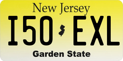 NJ license plate I50EXL